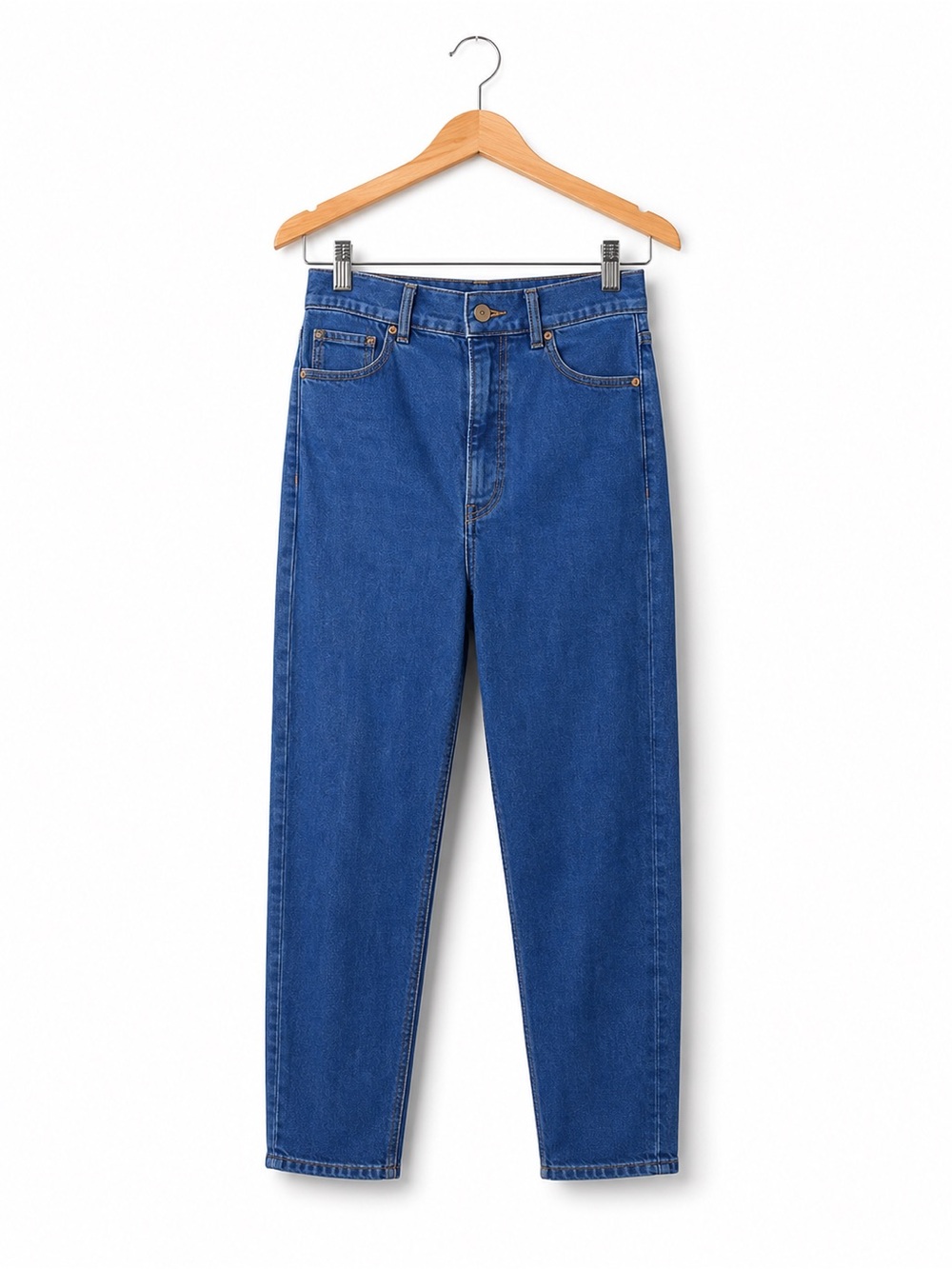 Express High Rise Mom Jeans - True Blue Size 4 Classic Capsule Street Style